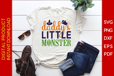 Daddy's Little Monster Halloween SVG PNG PDF Cut File SVG Creativedesigntee 