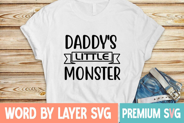 Daddy's Little Monster Svg SVG Blessedprint 