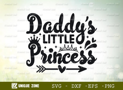 Daddy's Little Princess | Mommy’s World | Baby Girl | Newborn | Baby | Baby Theme | Typography Design SVG Unique Zone 