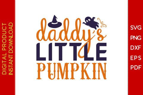 Daddy's Little Pumpkin Halloween SVG PNG PDF Cut File SVG Creativedesigntee 