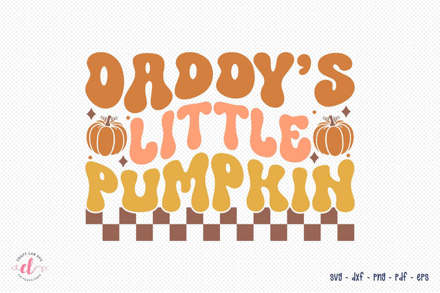 Daddy's Little Pumpkin | Retro Fall SVG SVG CraftLabSVG 