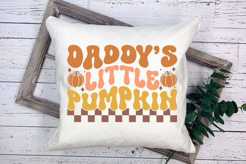 Daddy's Little Pumpkin | Retro Fall SVG SVG CraftLabSVG 