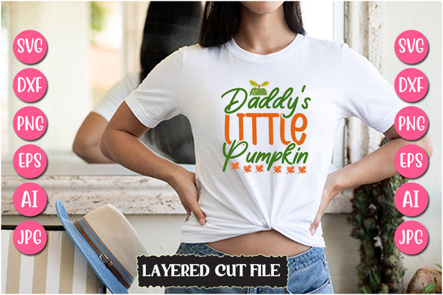 Daddy's Little Pumpkin SVG Cut File SVG Newmockups 
