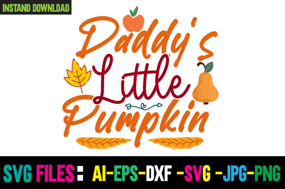 Daddy's Little Pumpkin SVG Cut File SVG Newmockups 