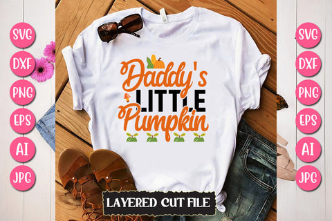 Daddy's Little Pumpkin SVG Cut File SVG Newmockups 