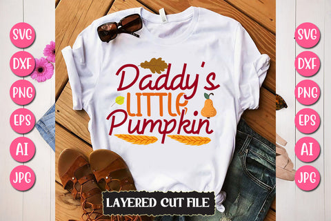 Daddy's Little Pumpkin SVG Cut File SVG Newmockups 