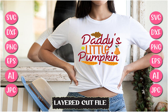 Daddy's Little Pumpkin SVG Cut File SVG Newmockups 