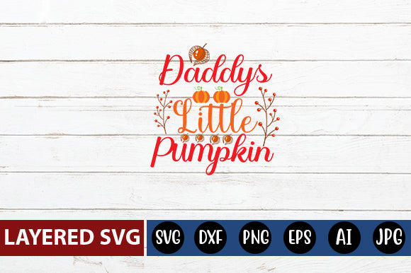 Daddys Little Pumpkin SVG cute file SVG Blessedprint 