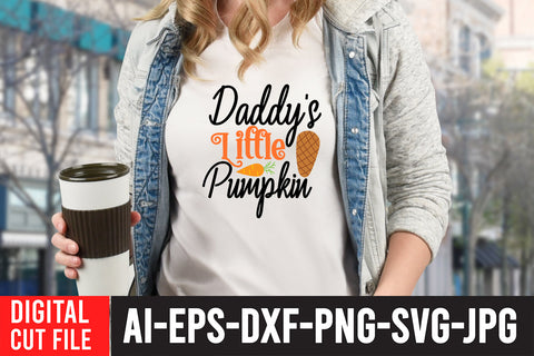 Daddy's Little Pumpkin SVG Design SVG BlackCatsMedia 