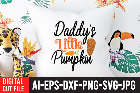 Daddy's Little Pumpkin SVG Design SVG BlackCatsMedia 