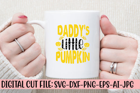 Daddy's Little Pumpkin SVG Design SVG Syaman 