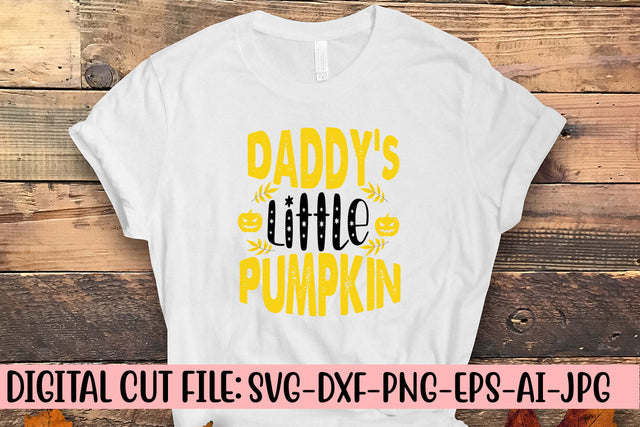 Daddy's Little Pumpkin SVG Design SVG Syaman 