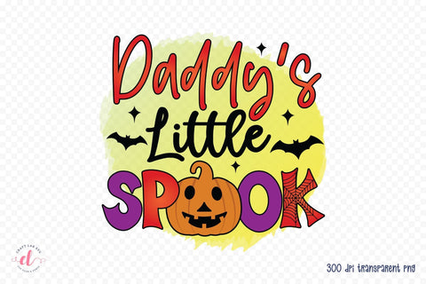 Daddy's Little Spook - Halloween PNG Sublimation Sublimation CraftLabSVG 
