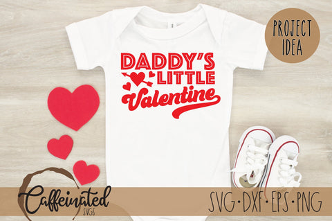 Daddy's Little Valentine SVG, Girl Valentines svg SVG Caffeinated SVGs 