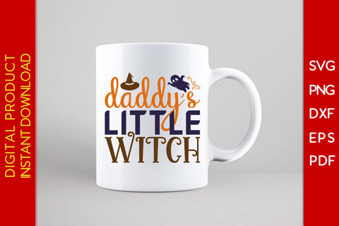 Daddy's Little Witch Halloween SVG PNG PDF Cut File SVG Creativedesigntee 