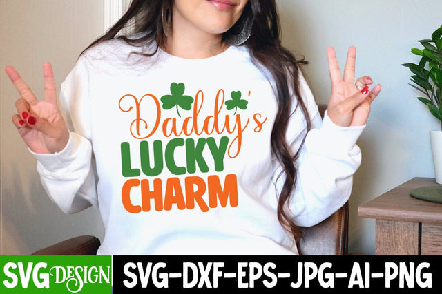 Daddy's Lucky Charm SVG Cut File,Daddy's Lucky Charm SVG Design SVG BlackCatsMedia 