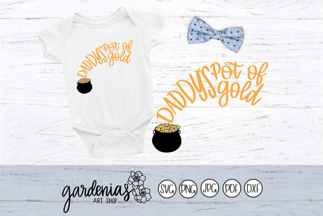 Daddy's Pot of Gold SVG Gardenias Art Shop 
