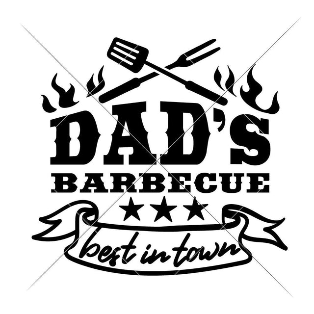 Dad's Barbecue - Best in Town SVG Chameleon Cuttables 