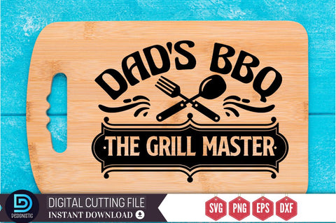 Dad's BBQ the grill master SVG SVG DESIGNISTIC 