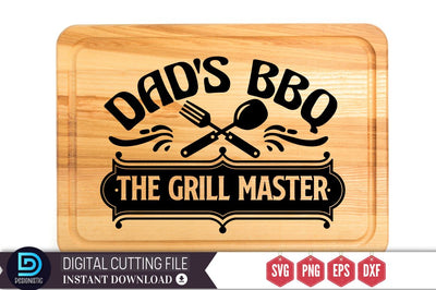 Dad's BBQ the grill master SVG SVG DESIGNISTIC 