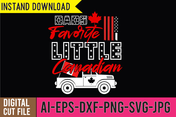 Dads Favorite little Canadian SVG Cut File | Dads Favorite little Canadian SVG Quotes | Canada SVG Bundle SVG BlackCatsMedia 