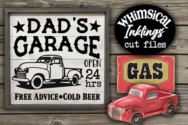Dads Garage Open 24 Hrs SVG SVG Whimsical Inklings 