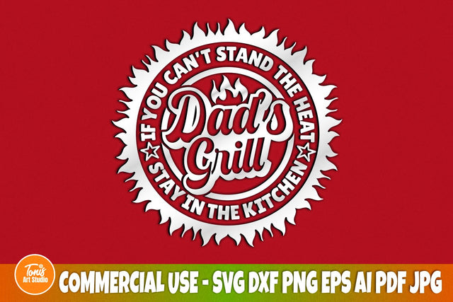 Dad's Grill SVG, BBQ Svg Cut File, Dad Life Svg SVG TonisArtStudio 