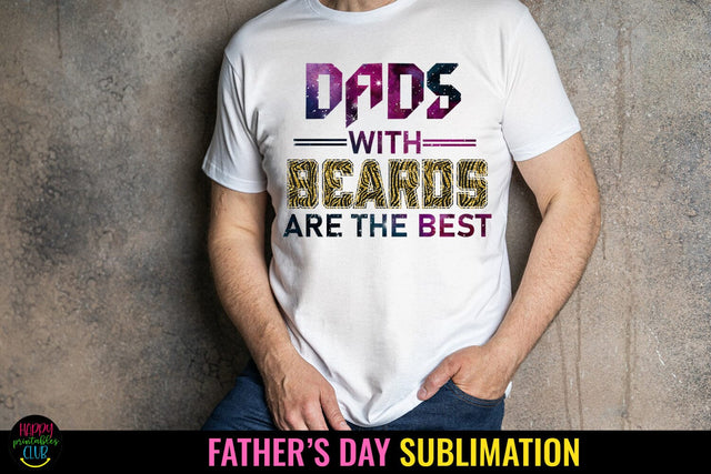Dads With Beards I Father's Day Sublimation I Dad Shirt PNG Sublimation Happy Printables Club 