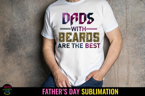 Dads With Beards I Father's Day Sublimation I Dad Shirt PNG Sublimation Happy Printables Club 