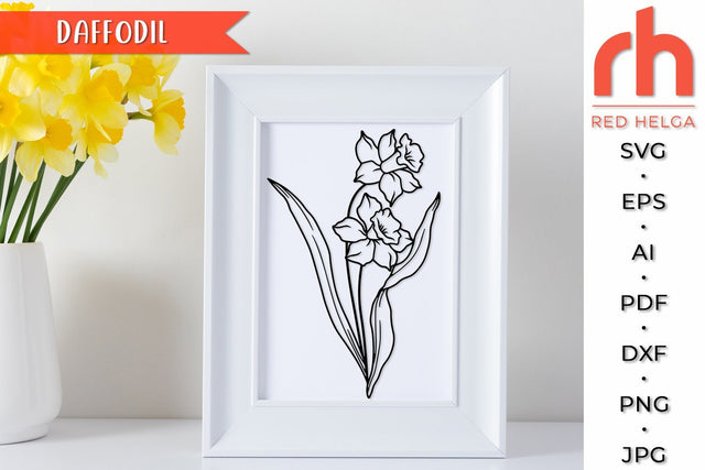 Daffodil SVG - Pisces Flower Cut File SVG RedHelgaArt 