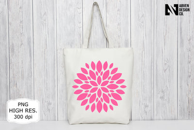 Dahlia Flower PNG Sublimation Sublimation Abven Graphics 