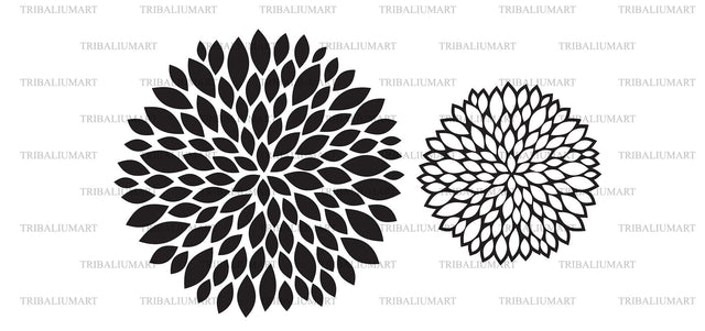 Dahlia Flower SVG TribaliumArtSF 
