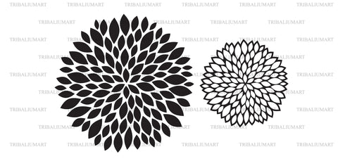 Dahlia Flower SVG TribaliumArtSF 