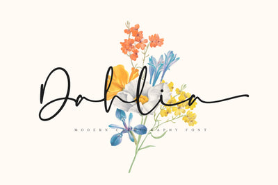 Dahlia - Modern Calligraphy Font Font Typobia 