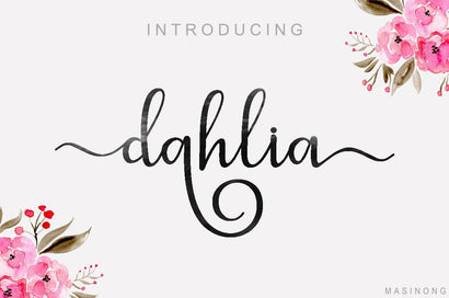 Dahlia script Font Fajri Adi 