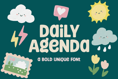 Daily Agenda - a Bold Unique Font Font nhfonts 