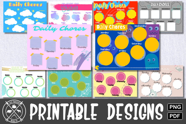 Daily Chore Chart Sublimation Last Frontier Design Co. 