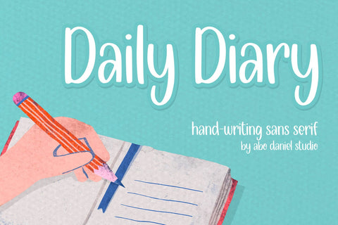 Daily Diary Font Abo Daniel Studio 