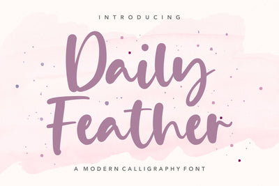 Daily Feather Modern Calligraphy Font Font Letterative 