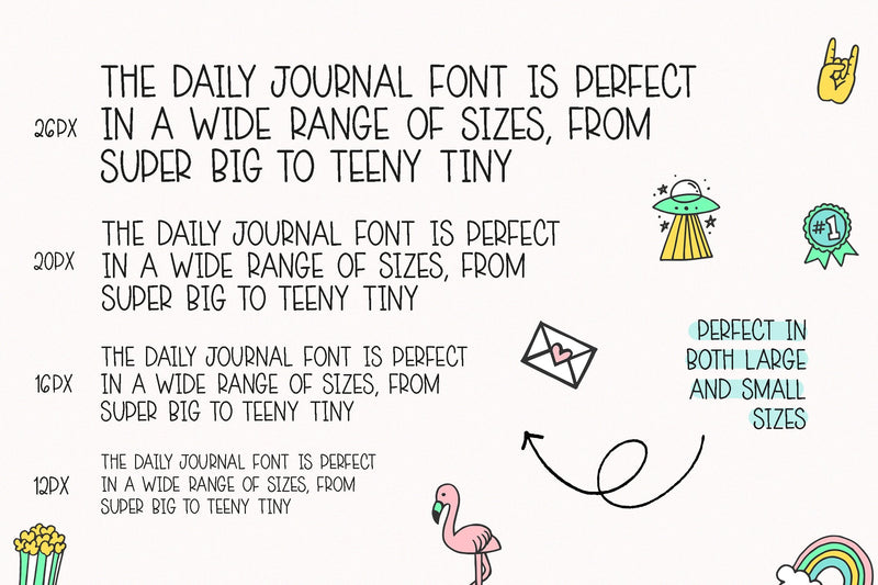 Daily Journal Font (Neat Fonts, Planner Fonts, Handwriting Fonts, Craft ...