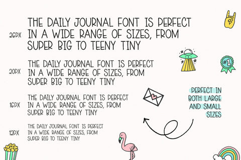 Daily Journal Font (Neat Fonts, Planner Fonts, Handwriting Fonts, Craft Fonts) Font Jupiter Studio Fonts 