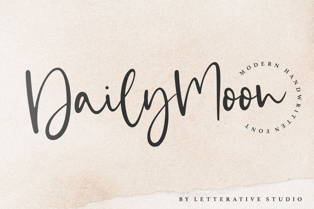 Daily Moon Modern Handwritten Font Font Letterative 