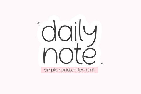 Daily Notes - Cute Handwriting Font Font KA Designs 