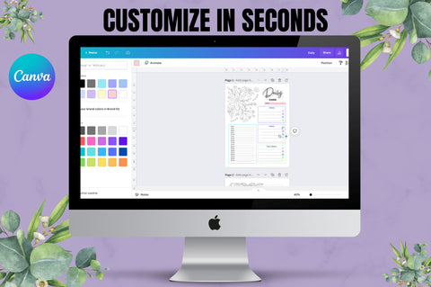 Daily, Weekly, Meal, to-Do List Planner Digital Pattern FloridPrintables 