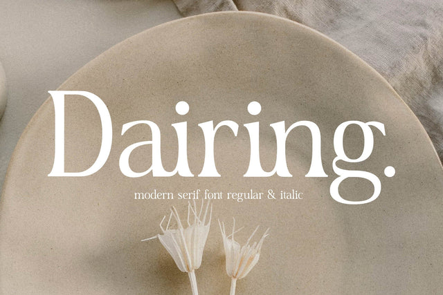 Dairing Typeface Font Storytype Studio 