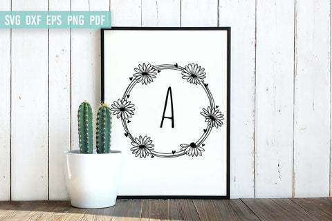 Daisies Wreath SVG | Wildflower SVG | Farmhouse Sign SVG SVG Irina Ostapenko 