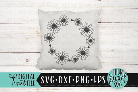 Daisy Chain Round Frame- Summer SVG SVG Lilium Pixel SVG 