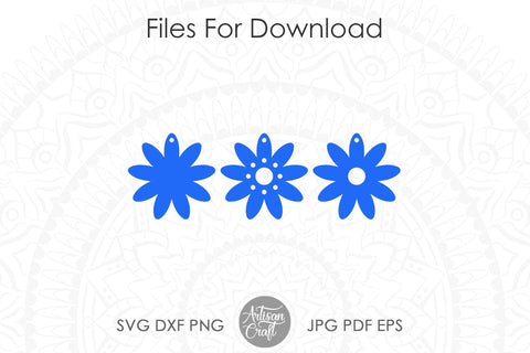 Daisy earrings, flower earrings, SVG SVG Artisan Craft SVG 
