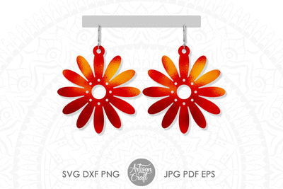 Daisy earrings, SVG cut files SVG Artisan Craft SVG 