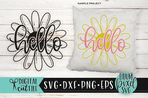 Daisy Flower Hello - Summer SVG SVG Lilium Pixel SVG 
